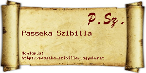 Passeka Szibilla névjegykártya